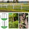 10 Pack Rustproof Decorative Garden Fence Panels - 23.6in H x 10ft L Metal Animal Barrier, Snap-On Border for Lawns & Gardens